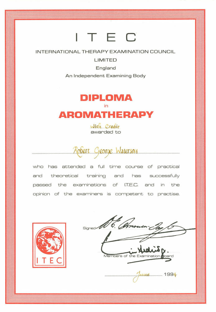 ITEC Aromatherapy June 1994